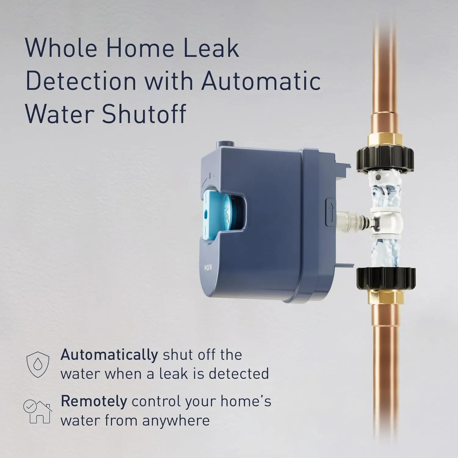 Smart Water Monitor and Automatic Shutoff Sensor, Wi-Fi Connected Water Leak Detector