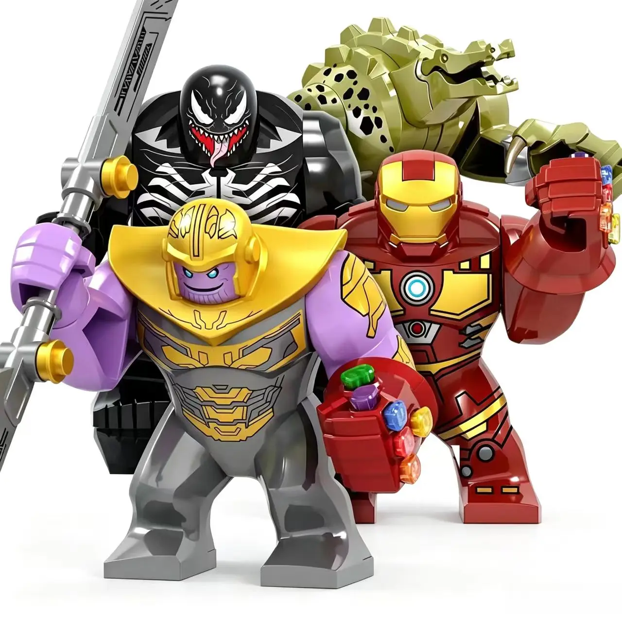 Marvel Building Blocks Spider Man, Hulk,  Thanos、 Action roles, Assemble dolls, children's toys, birthday and Christmas gifts