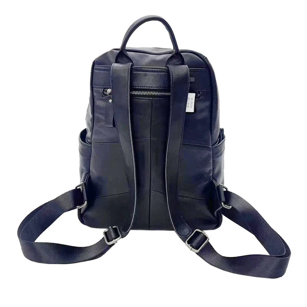 Black Women Genuine Leather Backpack Multi-pocket Women Travel Shoulder Bag 2026 New Real Cow Leather Rucksack