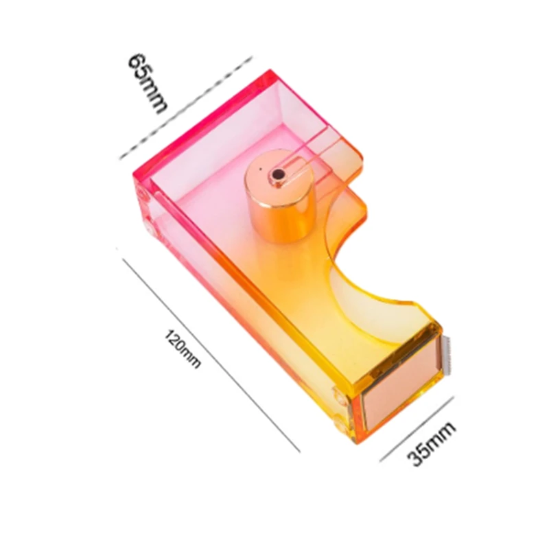 Dispensador de cinta de acrílico transparente, cortador de cinta de alta resistencia con Base antideslizante, adecuado para cinta de núcleo de 1 pulgada