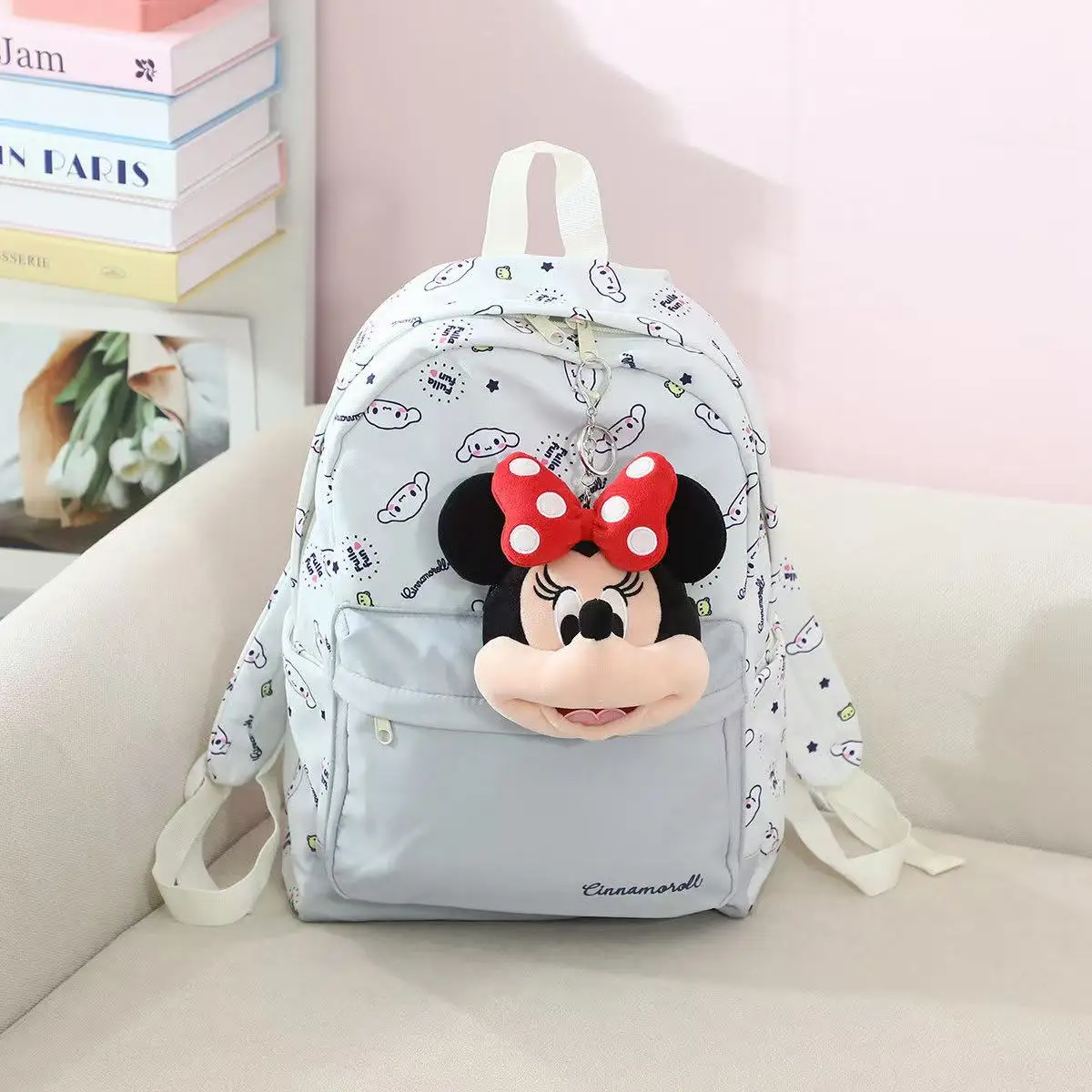 La última bolsa para auriculares con monedero de Mickey y Minnie de 16 cm llena de juguetes de peluche, anime de dibujos animados, lindos regalos de cumpleaños y muñecos divertidos