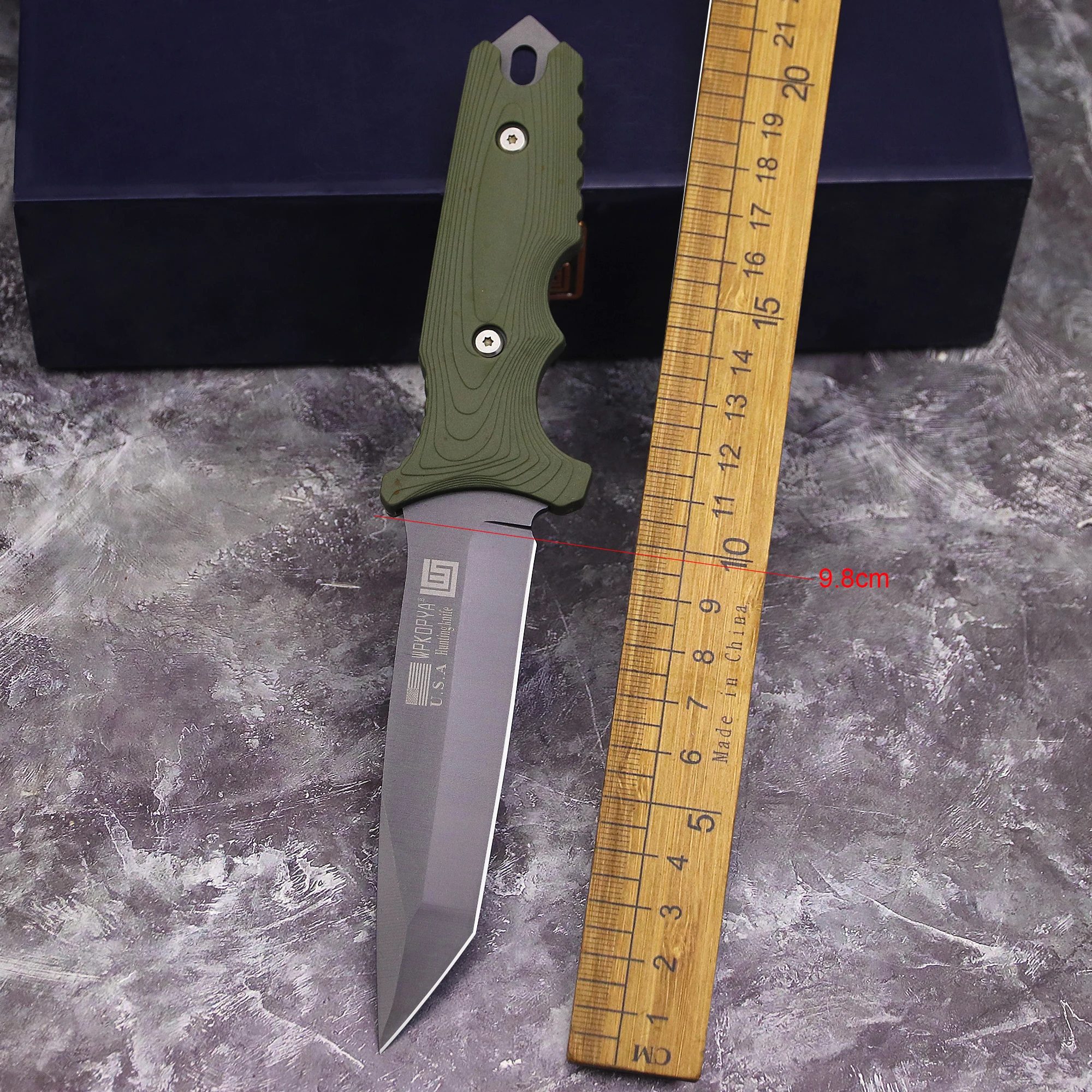 Outdoor high hardness sharp outdoor knife survival knife Tactical wilderness survival self-defense camping pocket knife