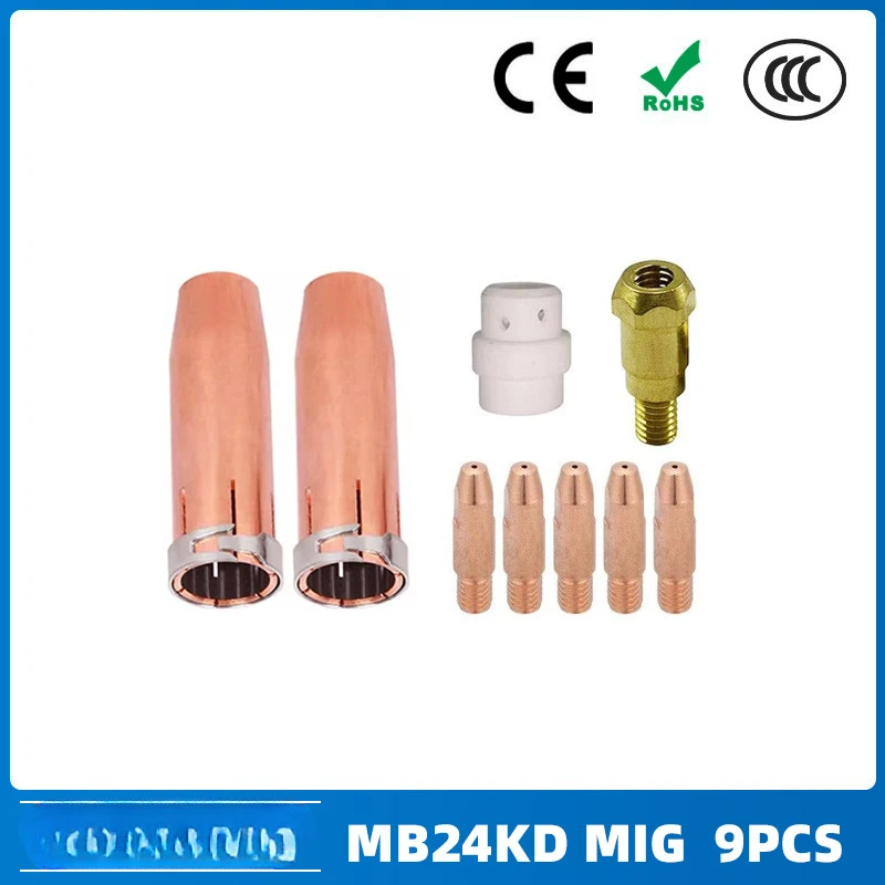 MB24KD protective nozzle gas shielded welding gun accessories MIG distributor 24KD protective cover 9PCS conductive nozzle