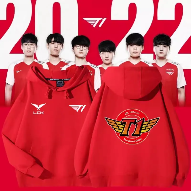 

SKT1 Team Uniform LOL World Finals Jacket LCK Warzone Faker Hoodies Player High Quality Loose Hoodie