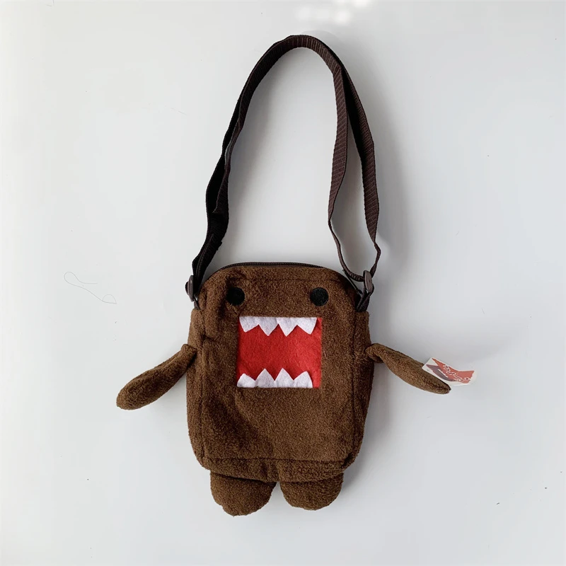 Domo Kun pluszowe torby Crossbody średnie Kawaii śliczna torba na telefon małe torby listonoszki na ramię dla dzieci chłopcy dziewczęta