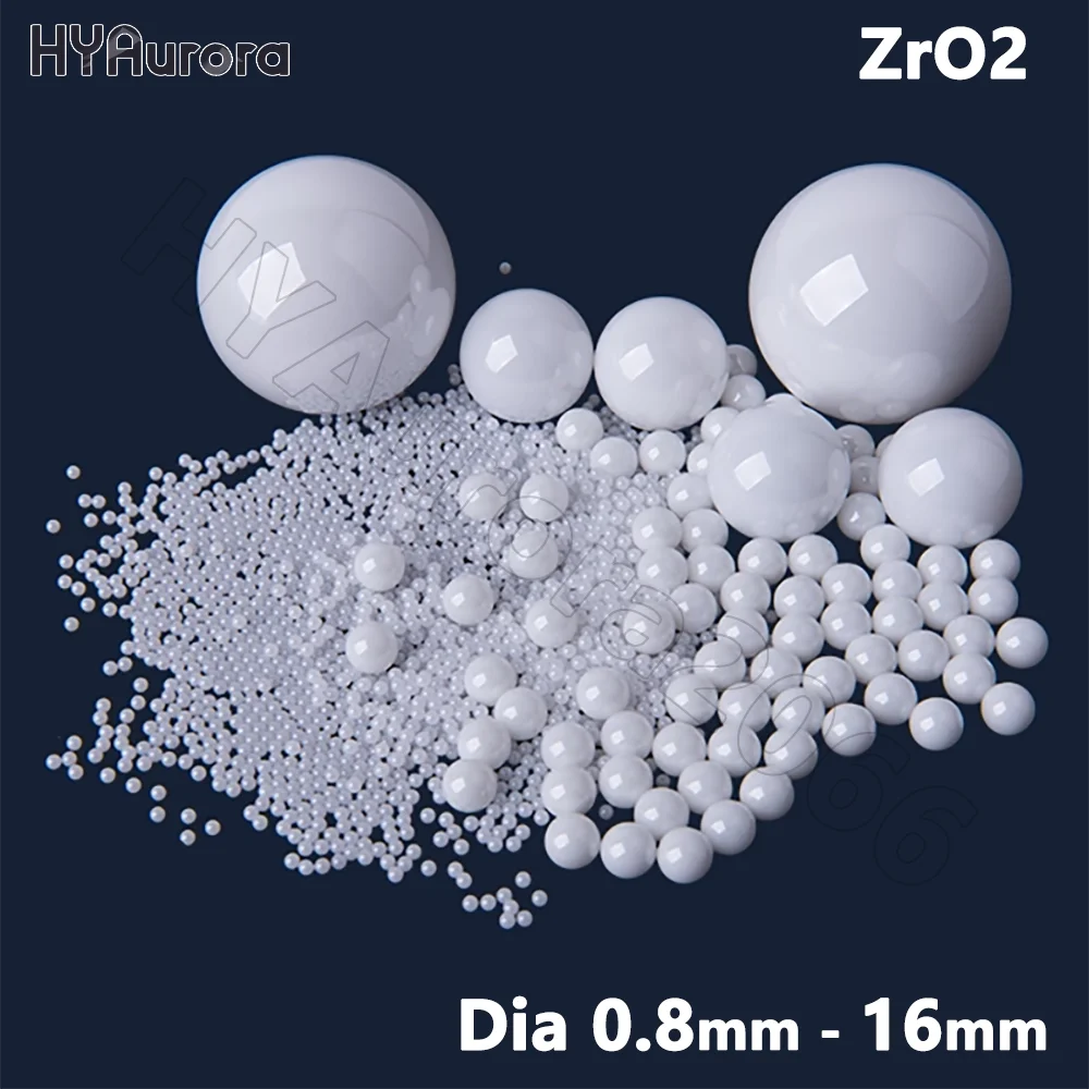 ZrO2 Ceramic Bearing Balls Zirconium Oxide Ball G10 Precision 0.8mm 1 1.2 1.5 1.588 2 2.381 2.5 2.778 3 3.175 3.5 3.969 to 16mm