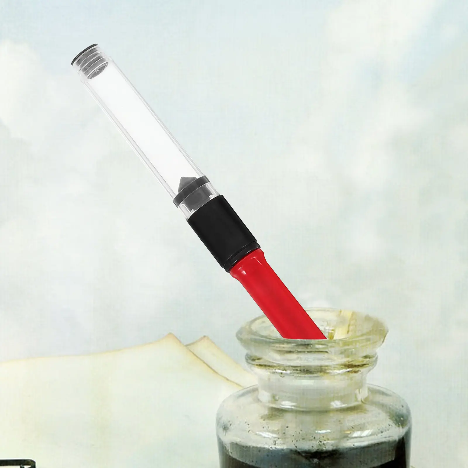 

10 Pcs Fountain Pen Ink Filler Refill Hand-operated Paying-off Tool Accessories Red Supplies