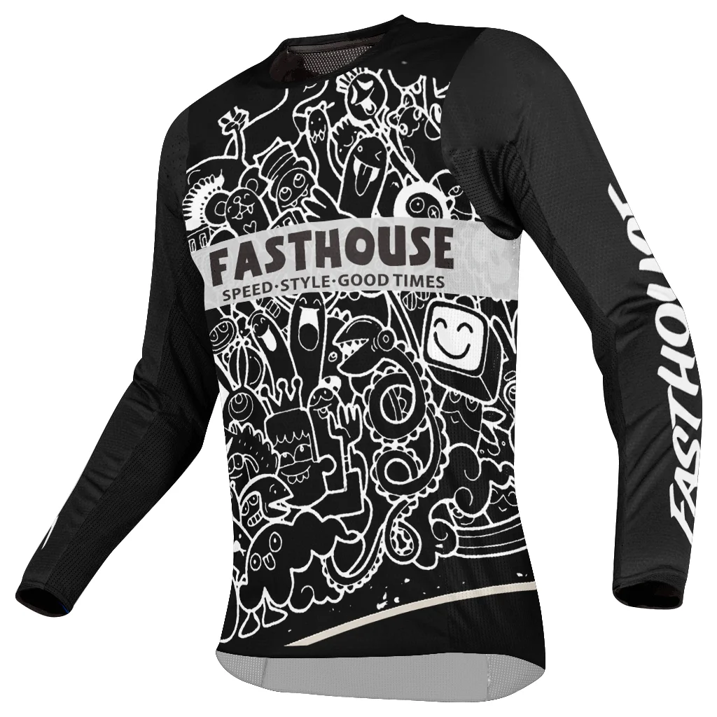 2023 Downhill Jerseys Motocross Clothing Breathable Cycling Jersey Men Racing Off Road DH Bicycle Locomotive Shirt