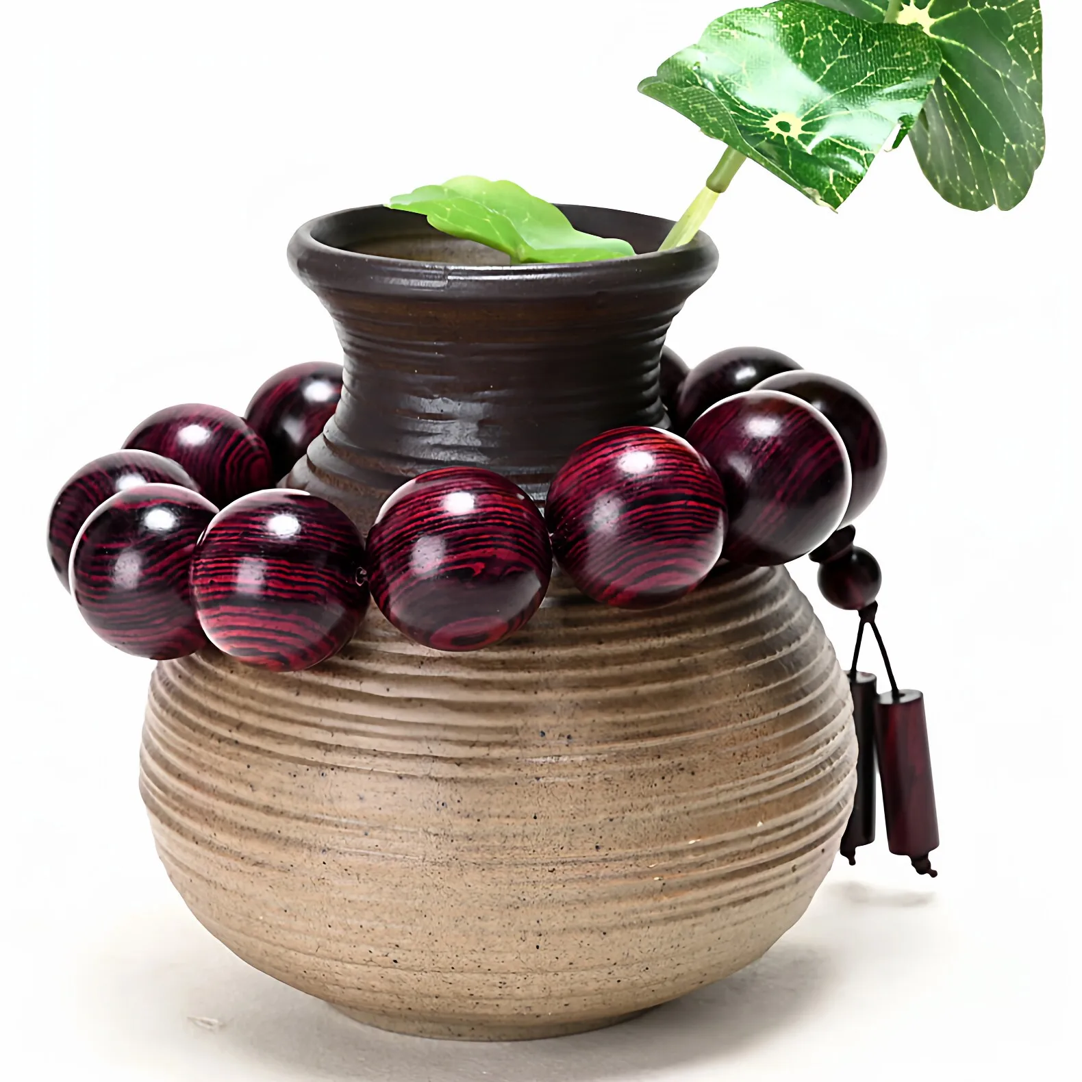 Burma Purple Rosewood Bracelet: High-density Straight Grain, Similar to Hainan Yellow Rosewood Purple Oil Pear, Men's Gift