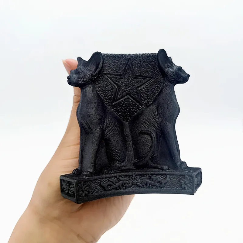 New silicone mold, three sided black cat candle holder, DIY concrete resin gypsum mold, Halloween decoration tools