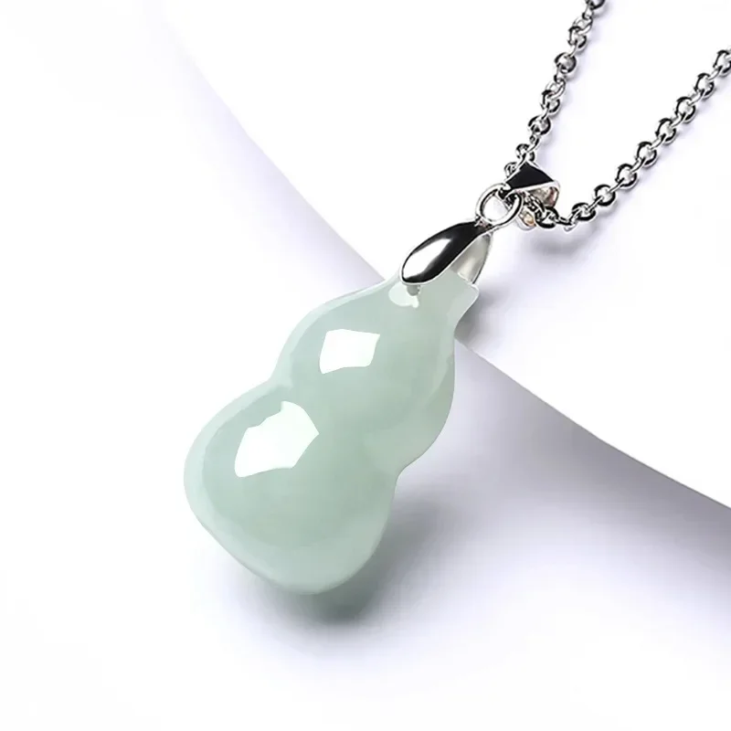 

Jiale/Hand-Carved/Natural Ice Species Jade FulU Emerald Necklace Pendant Fine Jewelry Accessories for Men Women Couples Amulets