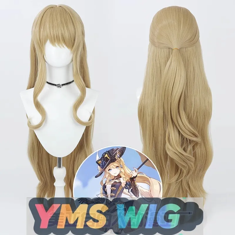 

【YMS WIG】Genshin Impact Fontaine Navia Cosplay Wig Realistic Scalp Corn Silk Yaks Long Curly Hair