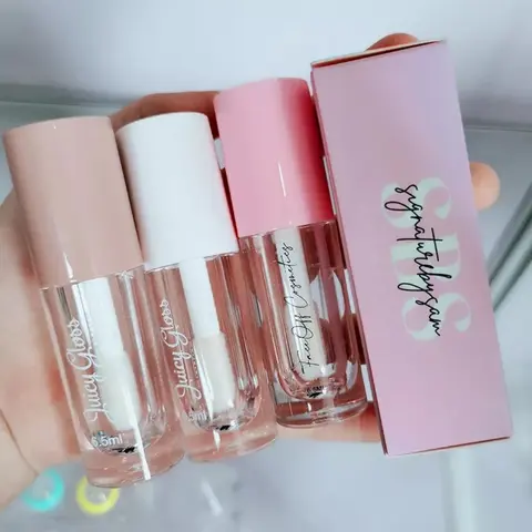 Wholesale Cosmetic Packaging Clear Lip Gloss Tubes Big Wand Brush 6ml Custom Logo Makeup Lipgloss Bottles Lipstick Container 50p