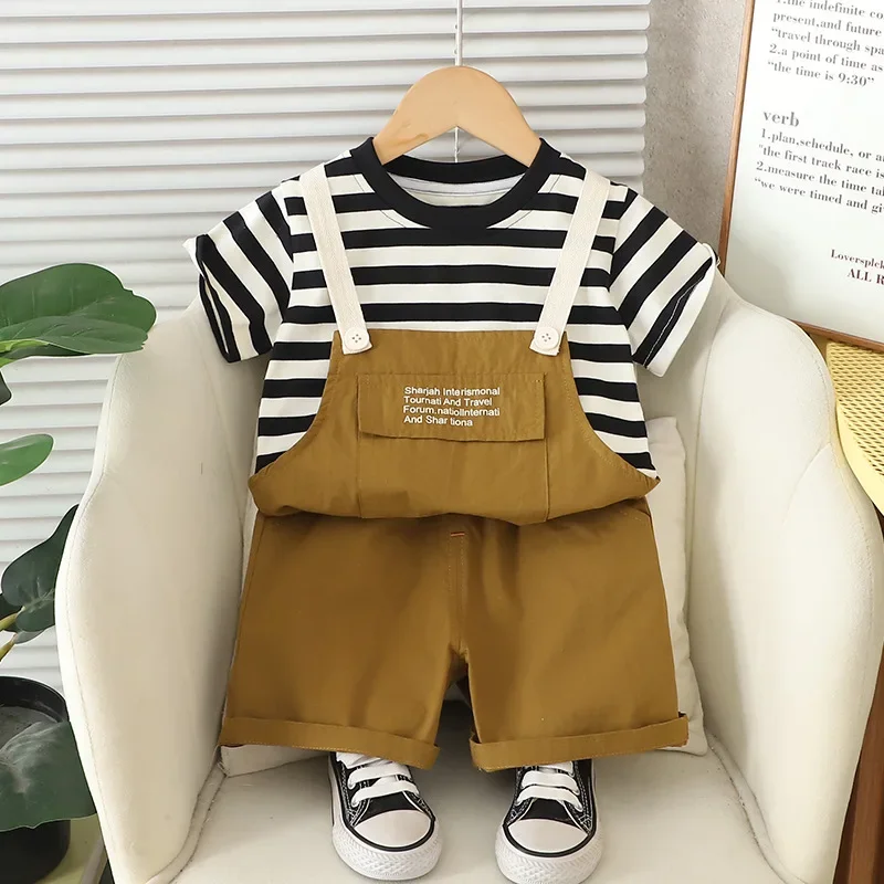 

New Summer Baby Boys Clothes Set Children T-Shirt Shorts 2Pcs/Set Kids Girls Clothing Suit Infant Casual Costume Toddler Outfits