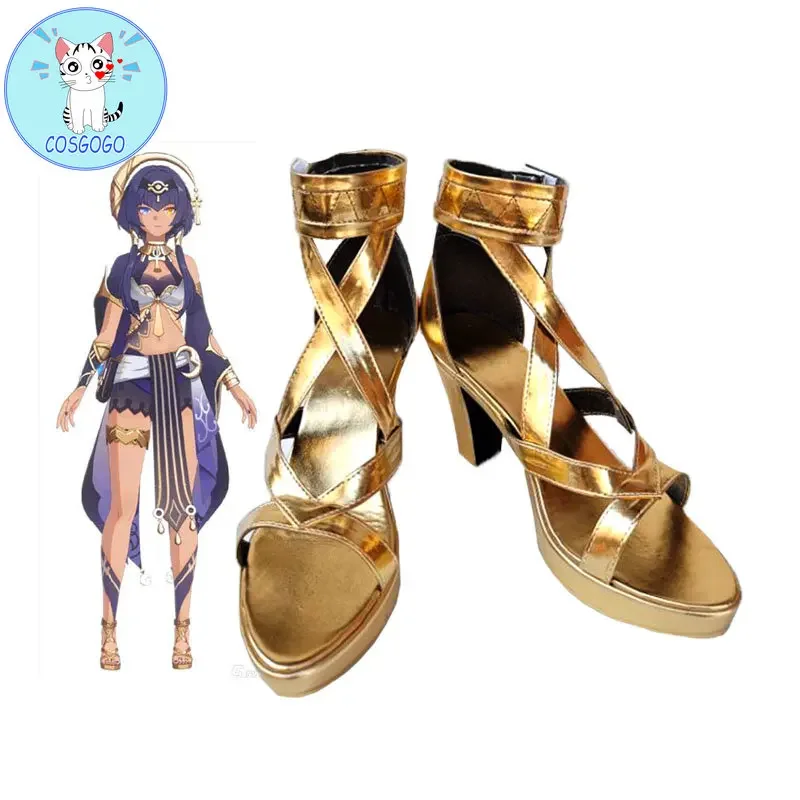 Genshin Impact Candace Cosplay Schuhe Stiefel Spiel Halloween Spiel Genshin High Heel Schuhe Damen Herren