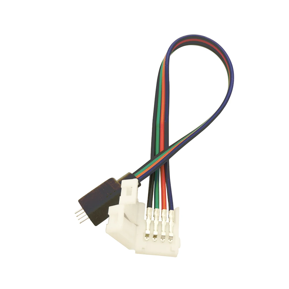 RGB 5050 3528 LED Strip Light Connector 4 Pin LED Power Light Cable Extension Wire Connector Wide 10mm Length 15CM