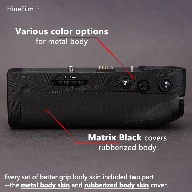 Hinefilm pele para panasonic DMW-BGS1GK bateria aperto adesivo s1 s1r s1h câmera bateria aperto BG-S1GK envoltório capa filme bg s1gk5 pele