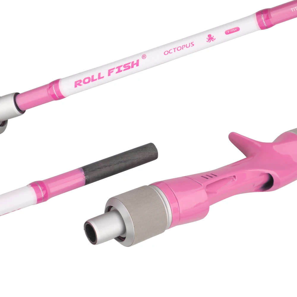 ROLLFISH 1,75m Titan-Spitze Oktopus-Tintenfisch-Casting- und Slow-Jigging-Angelrute aus Kohlefaser für leichtes Salzwasser-Bootsangeln – Detail 4