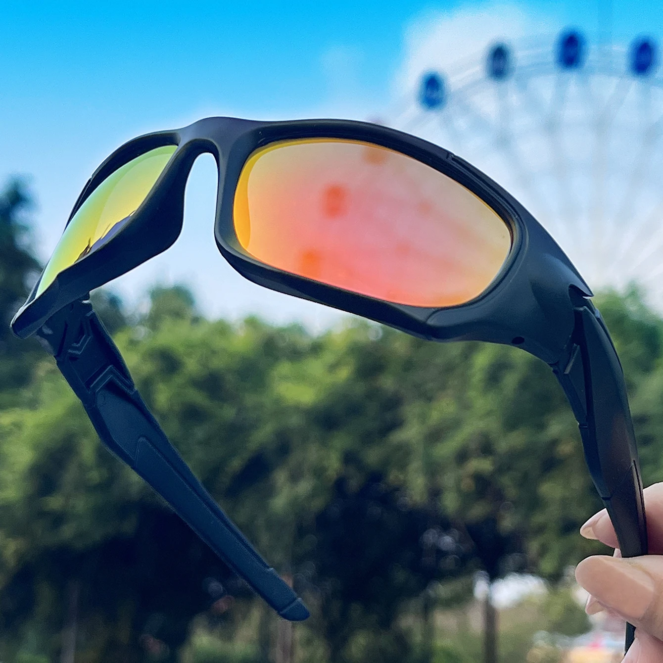 Polarized Sunglasses for Men Women Classic Camouflage Shades with UV Protection for Outdoor Driving Cycling Hiking Fishing image 2