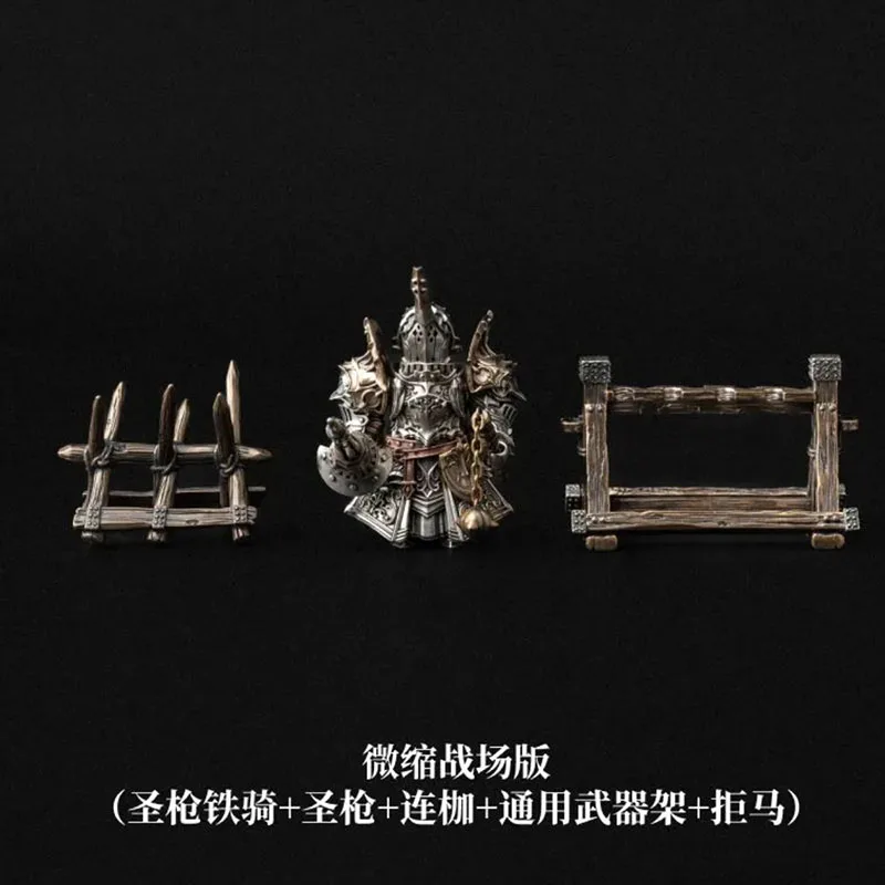 Black Knight Paladin Adjudicator Crusaders Magnetic Detachable Metal Figurine Desktop Decoration Copper Handle Figurine Cultural image 3