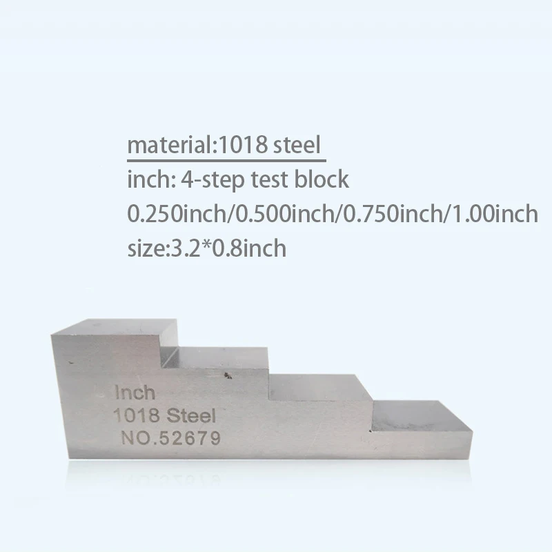 Ultrasonic thickness gauge 4 step test blocks,thickness measurement calibration step test blocks 1018 steel uint mm&inch