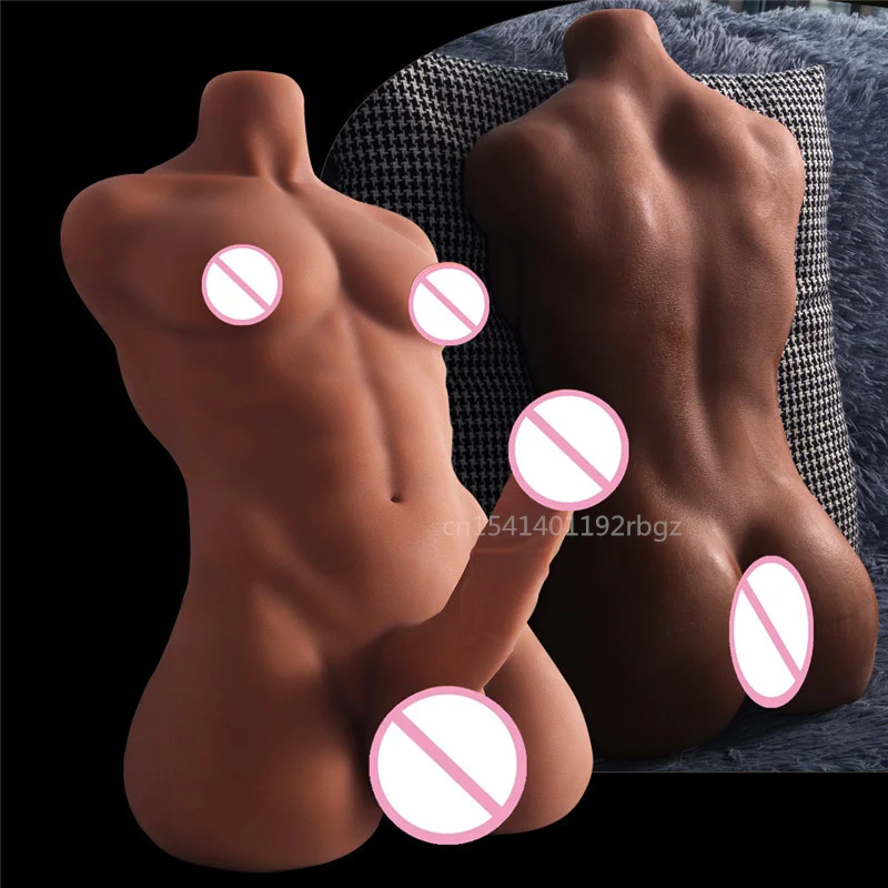 Realistic 3D Male Torso Half Body Sex Doll Big Dildo Long Penis Female Vagina Masturbation Sex Toys For Women Men Gay Adult Game