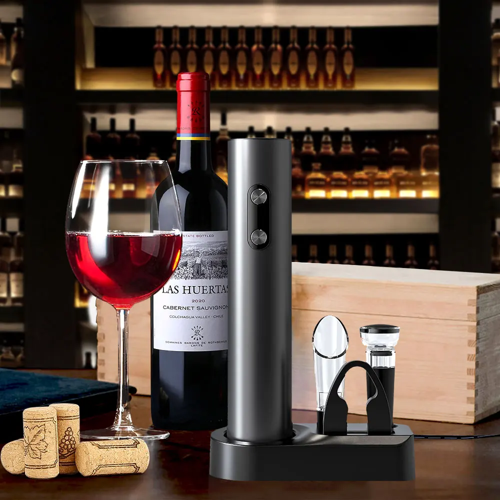 Electric Wine Opener Set Automatic Corkscrew Wine Opener Foil Cutter Wine Corkscrew Bottle Opener for Kitchen Party Wedding Gift