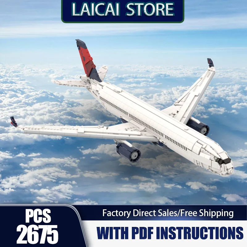 

Модель космического корабля Moc, строительные кирпичи, модель Airbus A350, технология, модульные блоки, подарки, рождественские наборы игрушек, сборка