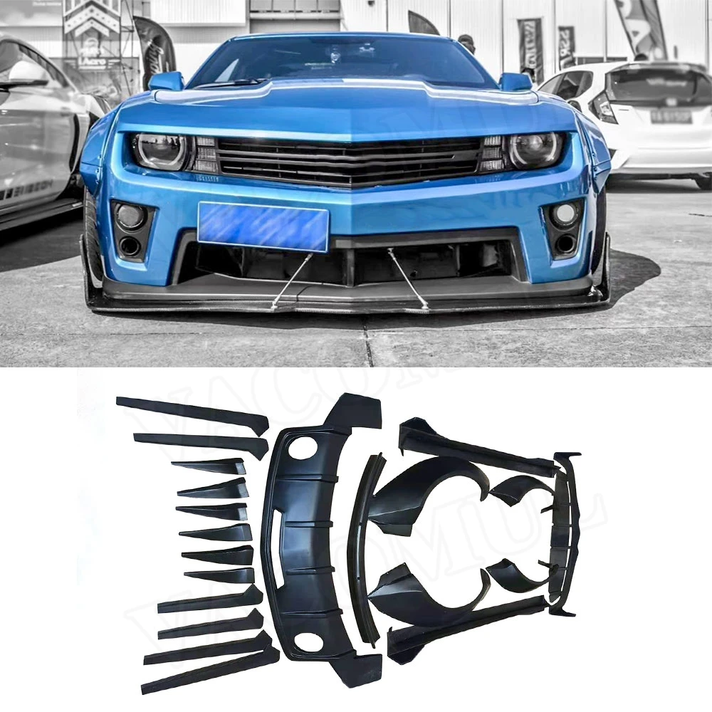 

Fiber Glass Front Bumper Diffuser Lip Wings Body Kits Case For Chevrolet Camaro 2012-2016 Auto Car Decoration