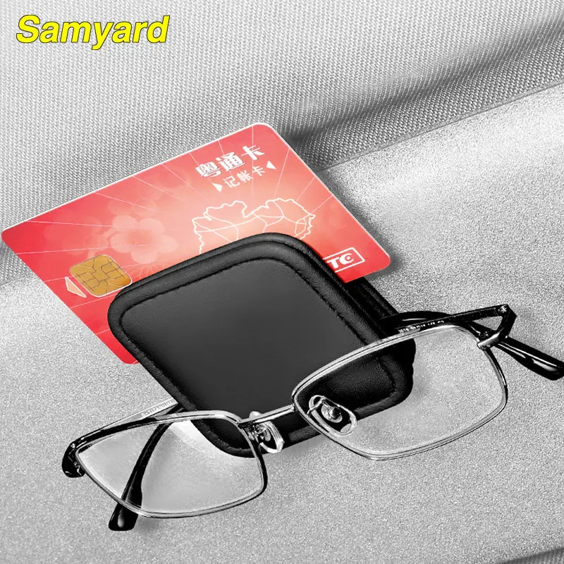 

Magnetic Car Sun Visor Glasses Box Sunglasses Clip Card Ticket Holder Stand Fastener Pen Case Eyeglasses Car Accessories