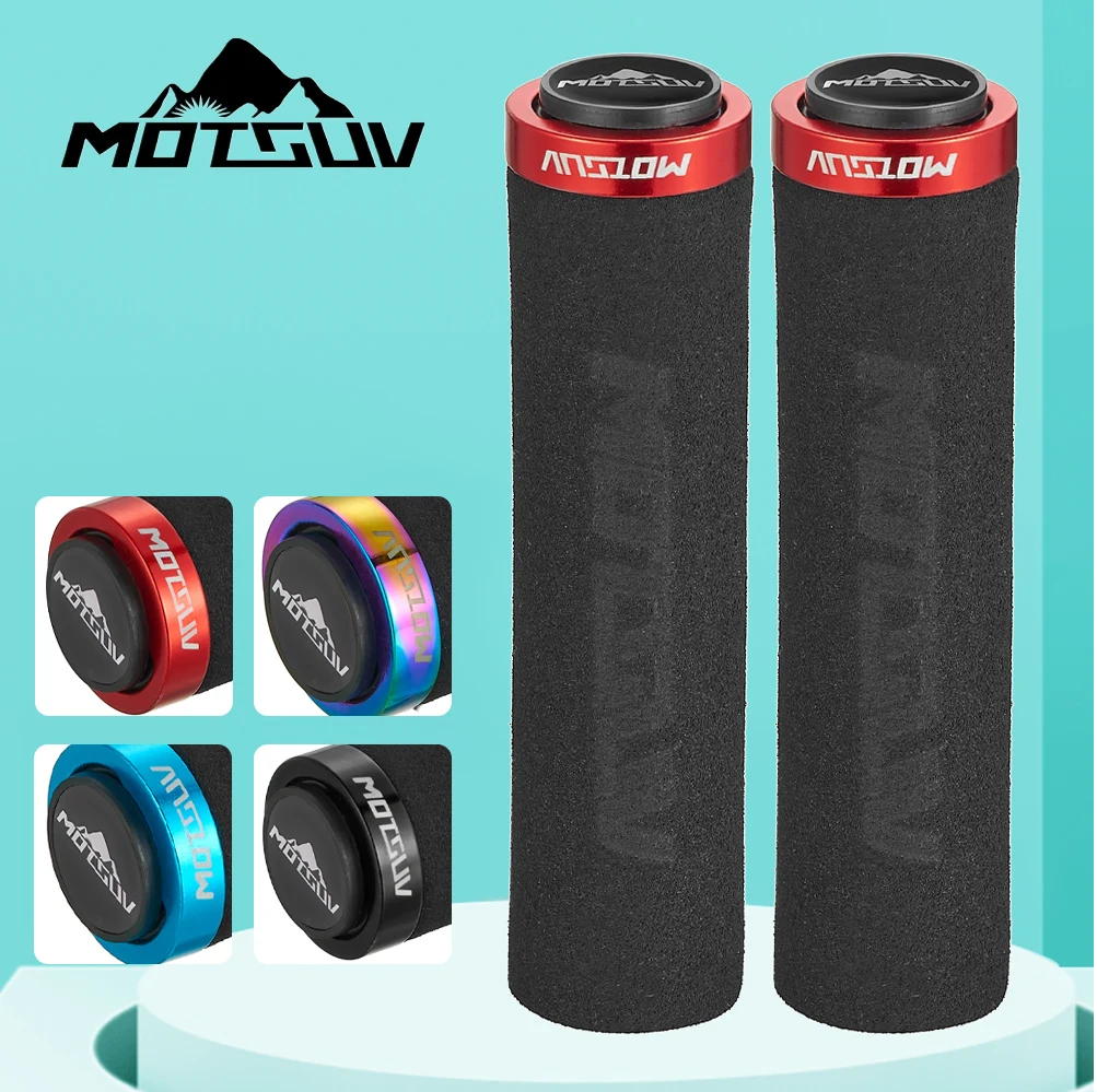 1 Pair Mountain Bike Handlebar Grip Soft Rubber MTB Grips Anti-skid Comfortable Lockable Bicycle Grips Ultralight Bike Parts