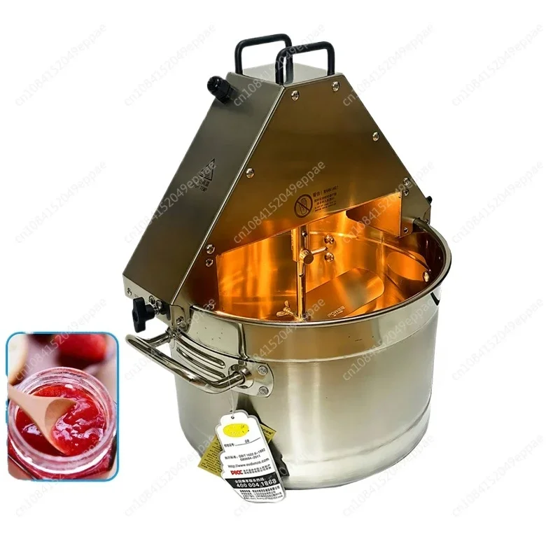 Electric Jam Sauce Mixer Cooking Mixer 10L Cooking Pot Stir-fry Machine Wok for Commercial Home Use