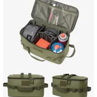 Outdoor Camping Gas Tank Storage Bag Large Capacity Ground Nail Tool Bag Gas Canister Picnic Cookware Utensils Kit Bag