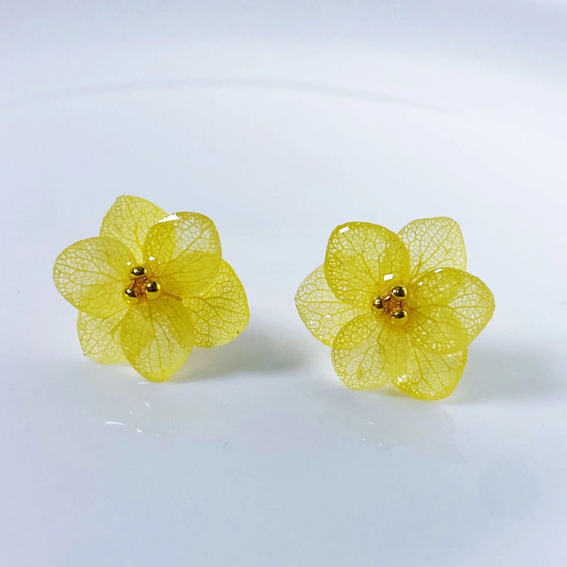 Elegant Hydrangea Earrings Multicolor Hydrangeas Flower Earrings Epoxy Resin Pressed Flower Earrings Wholesale Custom Accessorry