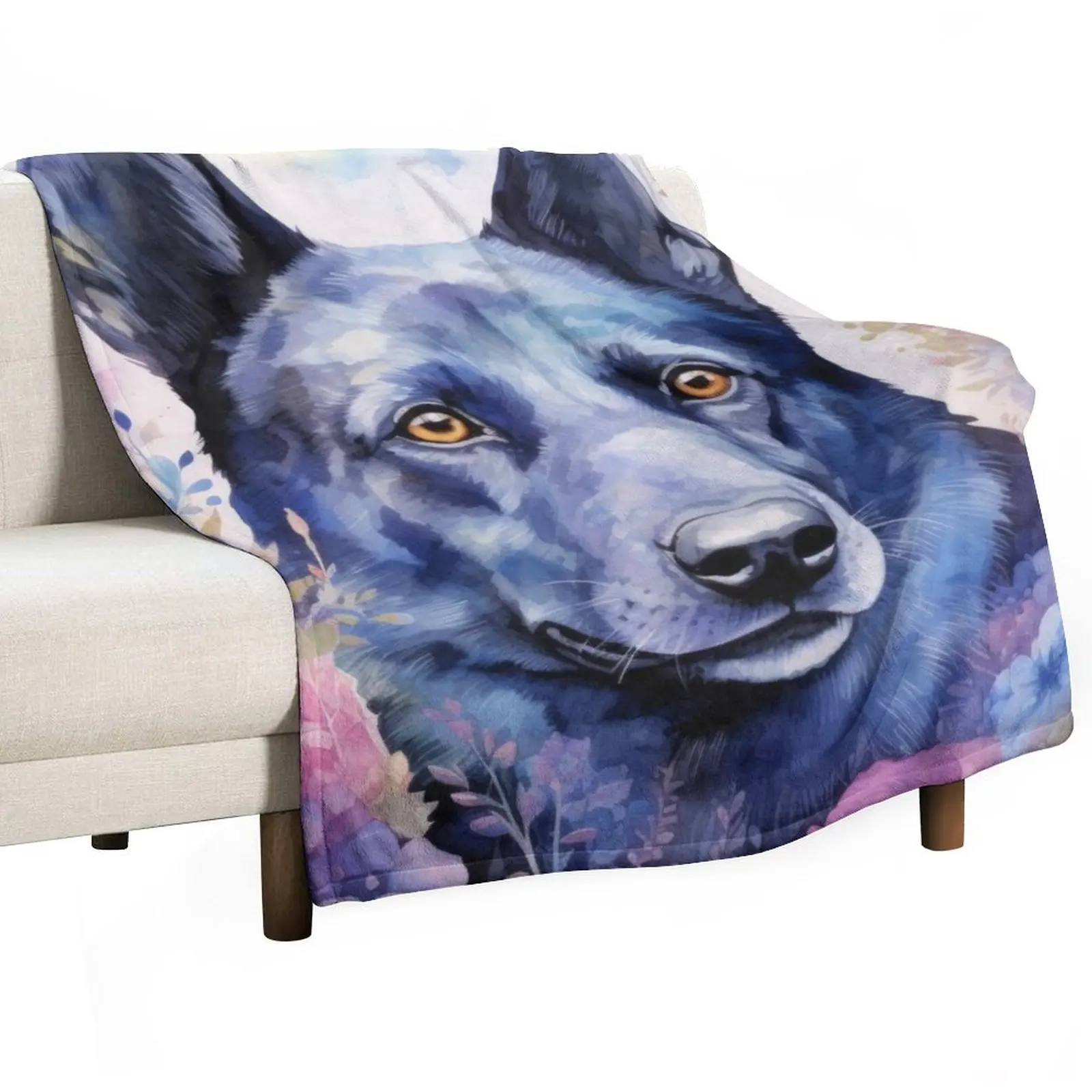 beautiful Australian Kelpie herding dog dog art Throw Blanket Sofa Luxury Throw anime Hairys Blankets
