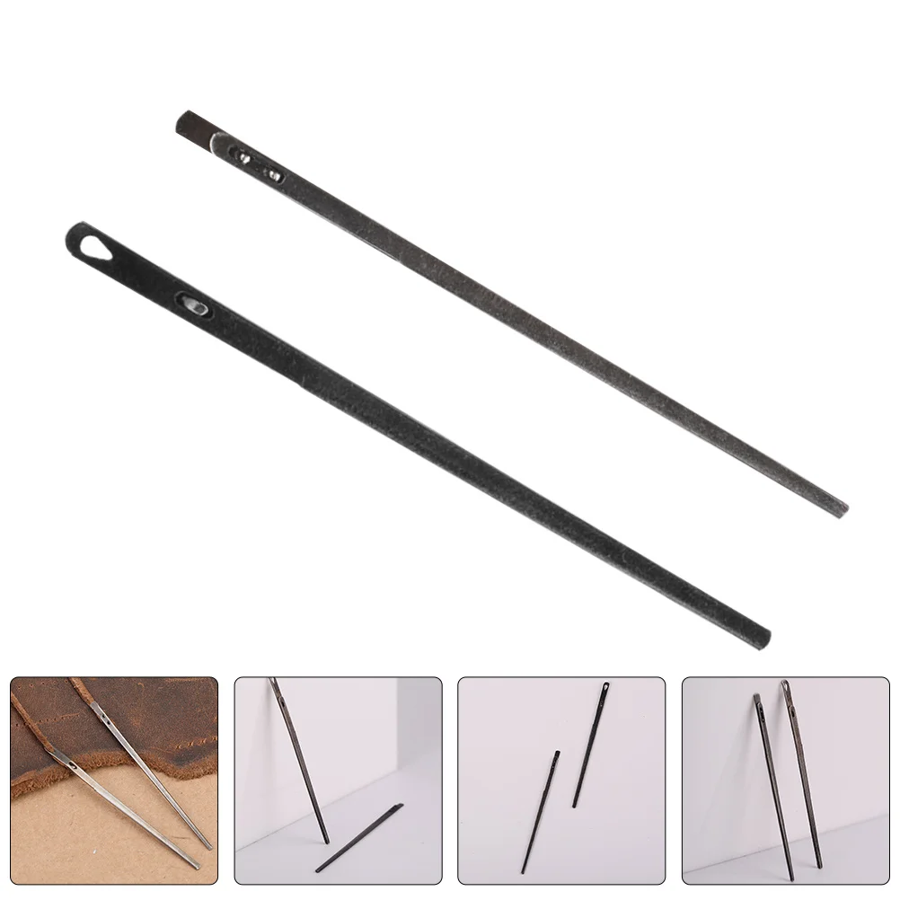 

2 Pcs Sewing Needles Art and Thread Set Hand Kit for Flat Head Handsewing