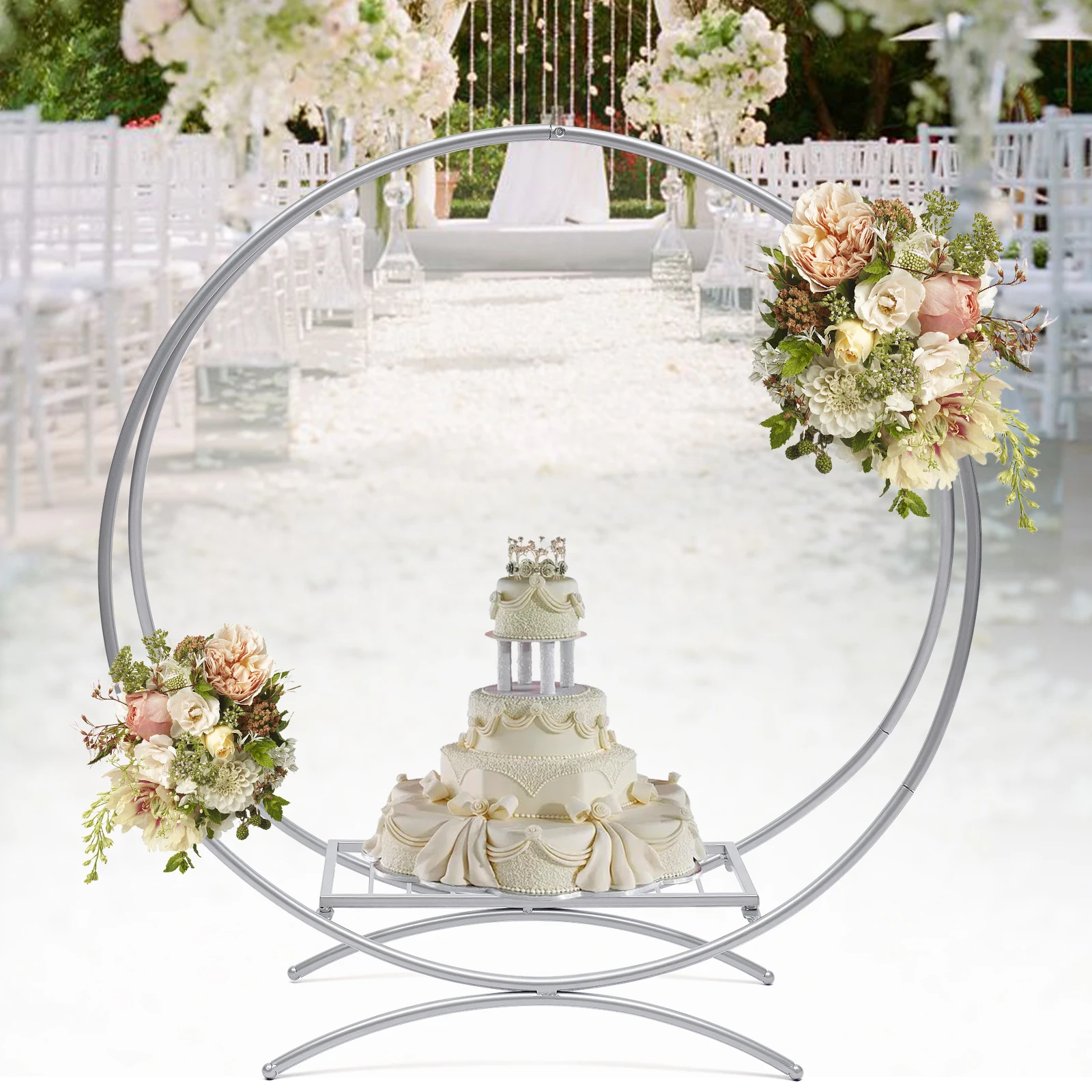 Wedding Background Arch Frame Iron Flower Balloon Stand Backdrop Venue Decoration Party Application Beautiful Arch High Quality