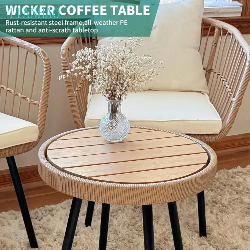 Conjunto de cadeiras decorativas com 2 cadeiras modernas de meados do século com travesseiro, poltrona estofada com mesa lateral e almofada macia