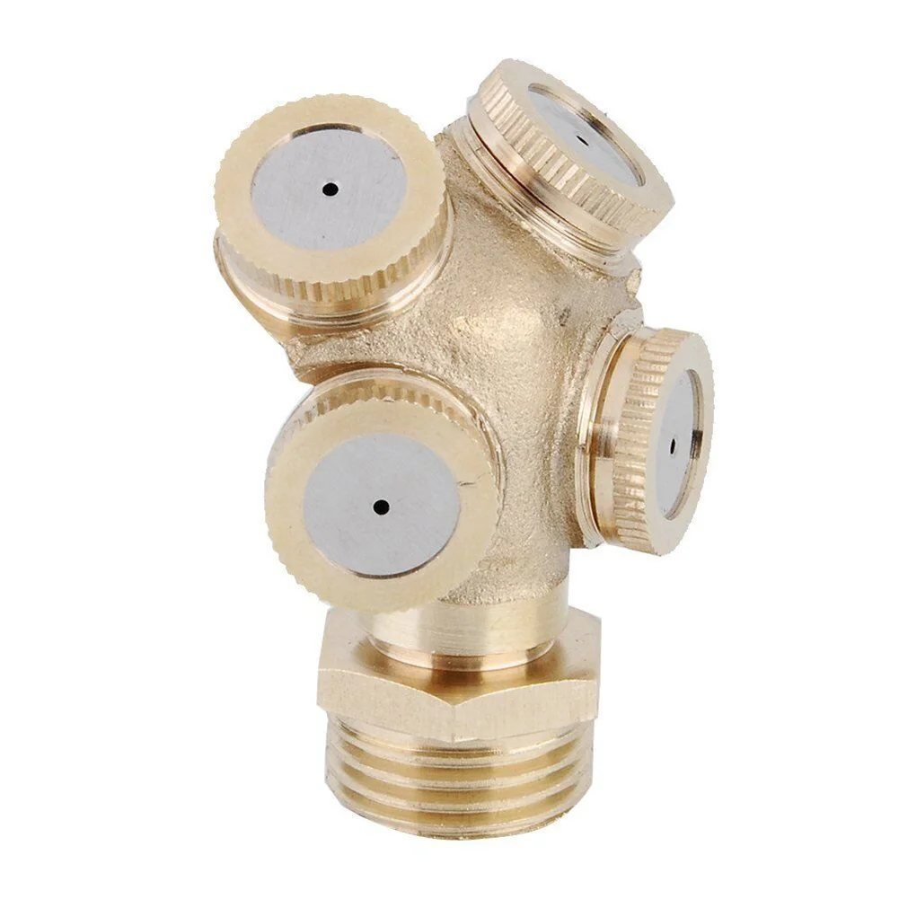 1/2/3/4/ Brass Hole Garden Lawn Hose Sprinkler Atomizer Nozzle Garden Irrigation Part Watering Farm Water Sprayer Nozzle