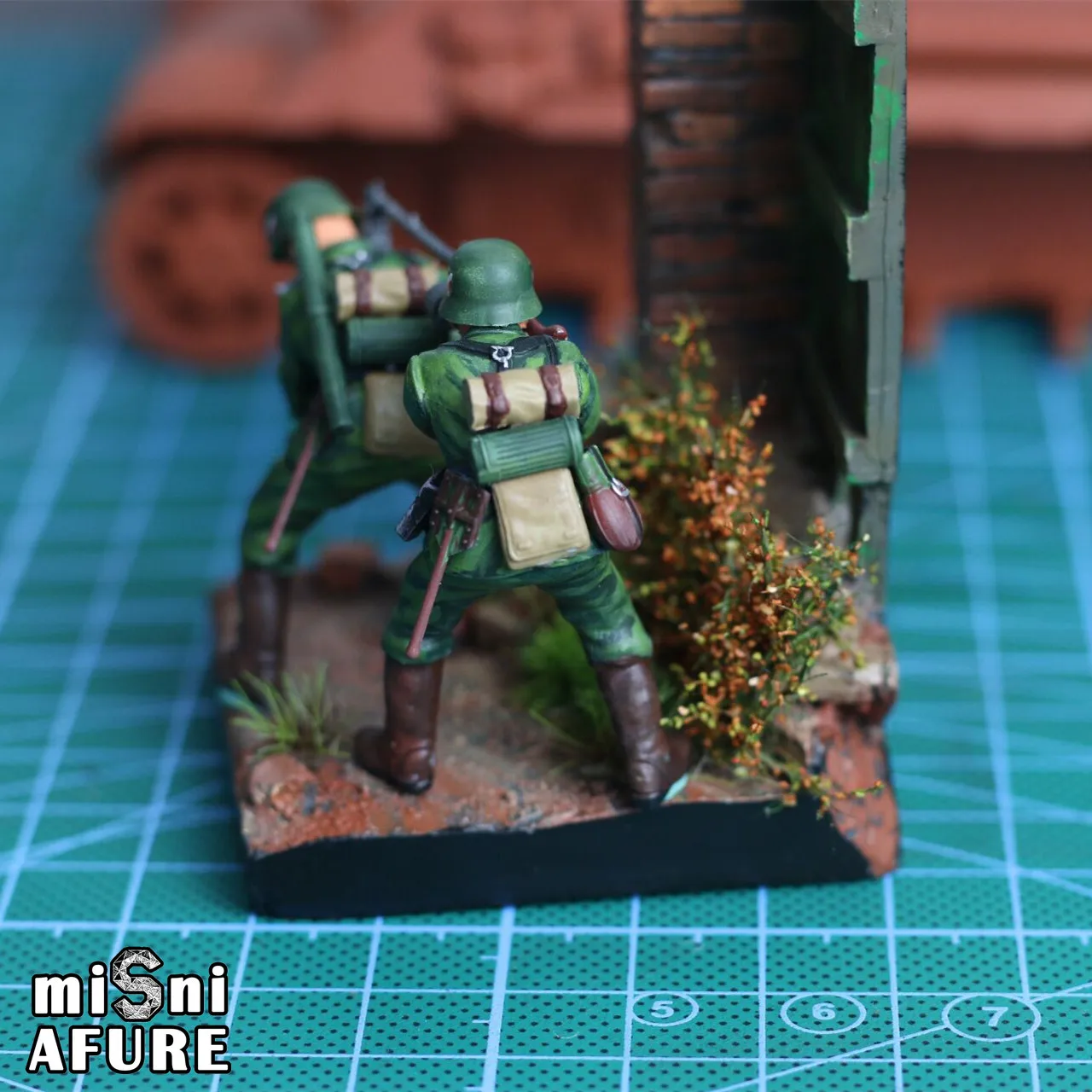 Mini arbustos de hierba de vegetación, modelo de simulación de ramas de árbol para bricolaje, materiales de escena militar, Kits de Diorama, 1 caja