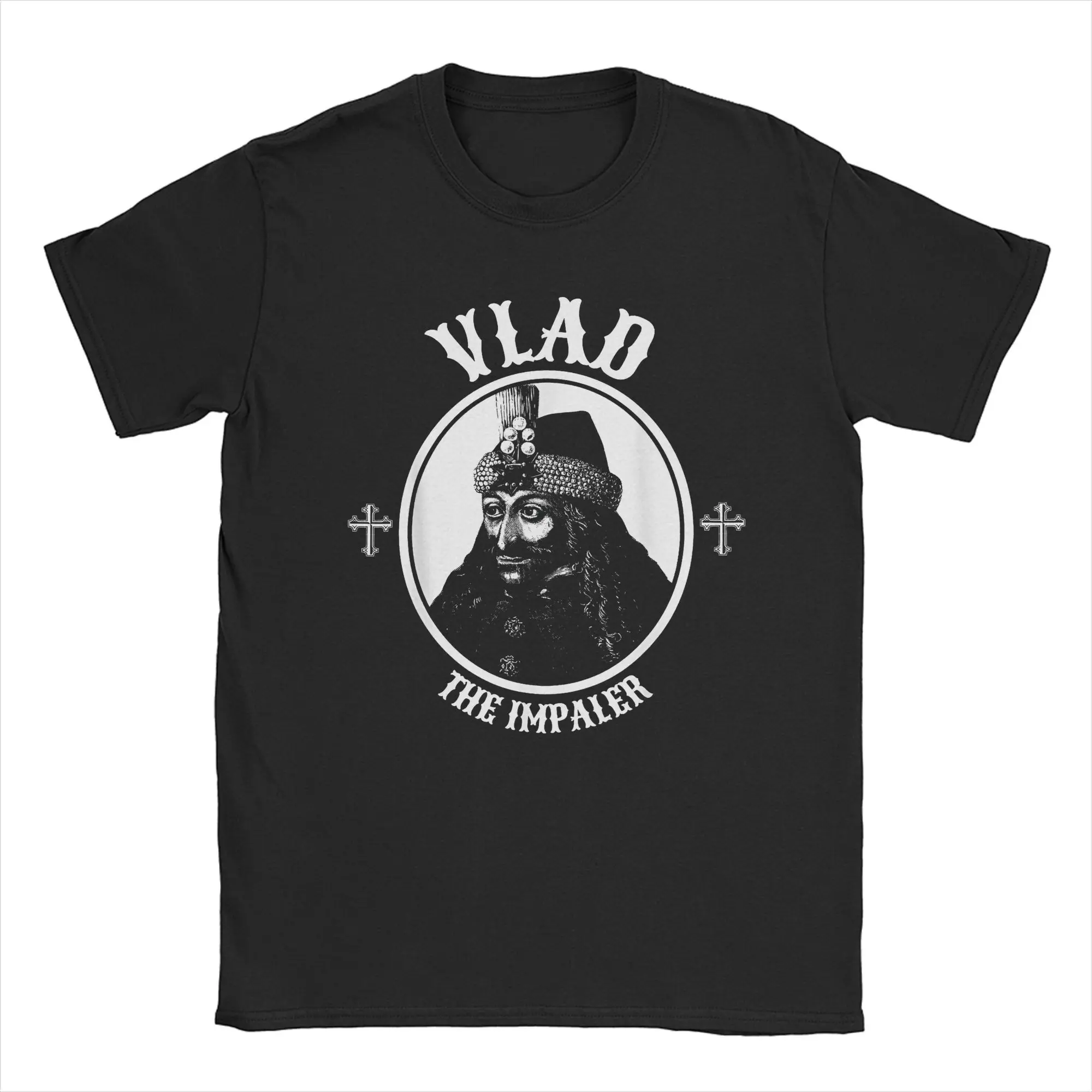 Men's T-Shirts Vlads Dracula Tepes Vlads the Impaler Novelty 100% Cotton Tees Vampire Undead Goth T Shirts Clothing 4XL 5XL 6XL