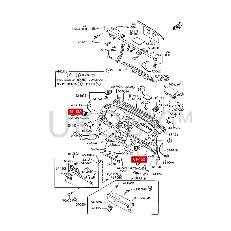 GR1M64730 Suitable for Ma zd a 6 Air conditioning vent in the middle of the dashboard workbench