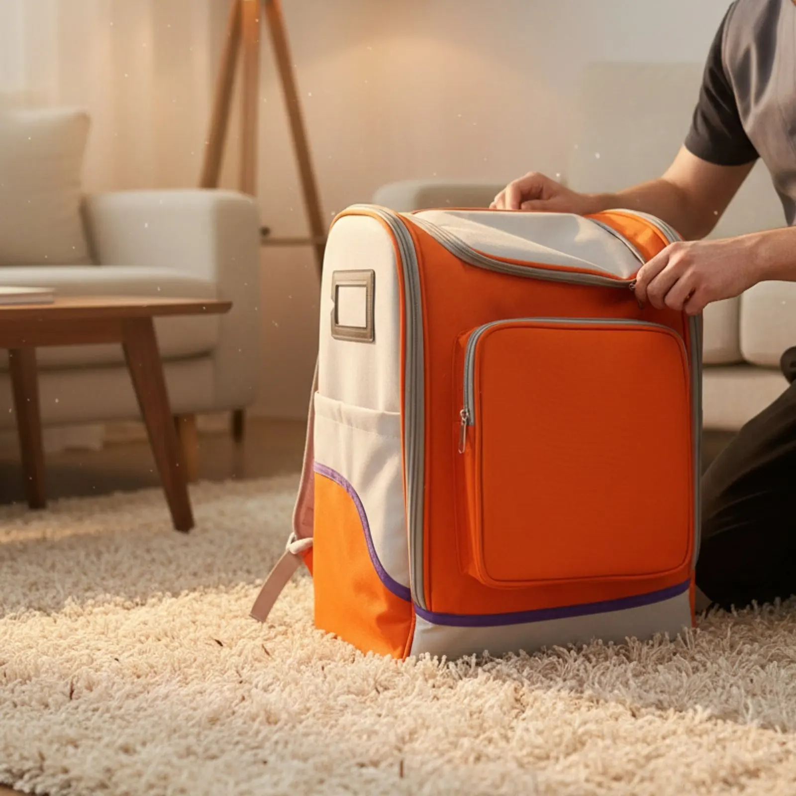 

Cleaning Tool Backpack Custom Logo Rolling Tool Bag Utility Backpack Bag Trolley Handle Work Gear Heavy Duty for Repair Workers