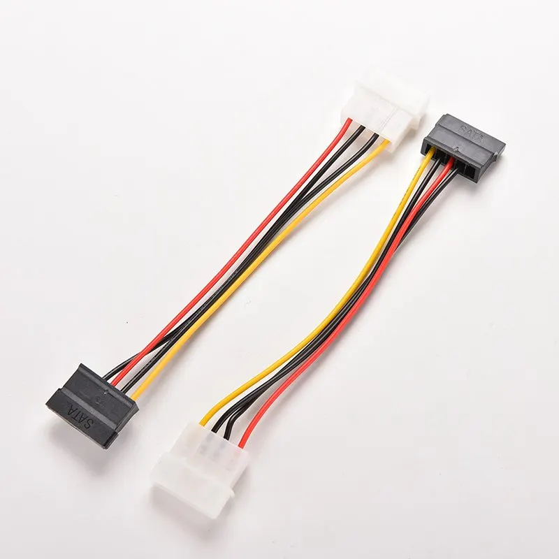 1Pcs 4 Pin IDE To 15 Pin SATA  IDE To Serial ATA SATA Hard Drive Power Adapter Cable