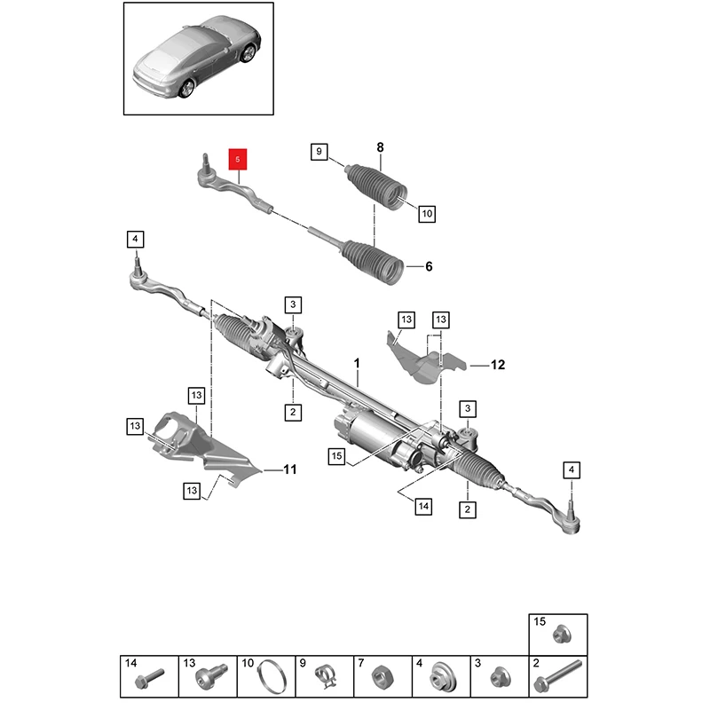 Joint à rotule pour Porsche Panamera, appellation avant, direction extérieure, neuf extrémités, 971423811B, 971423812B, 971, 972, 971 B, 423, 811, 971 B, 423, 812,