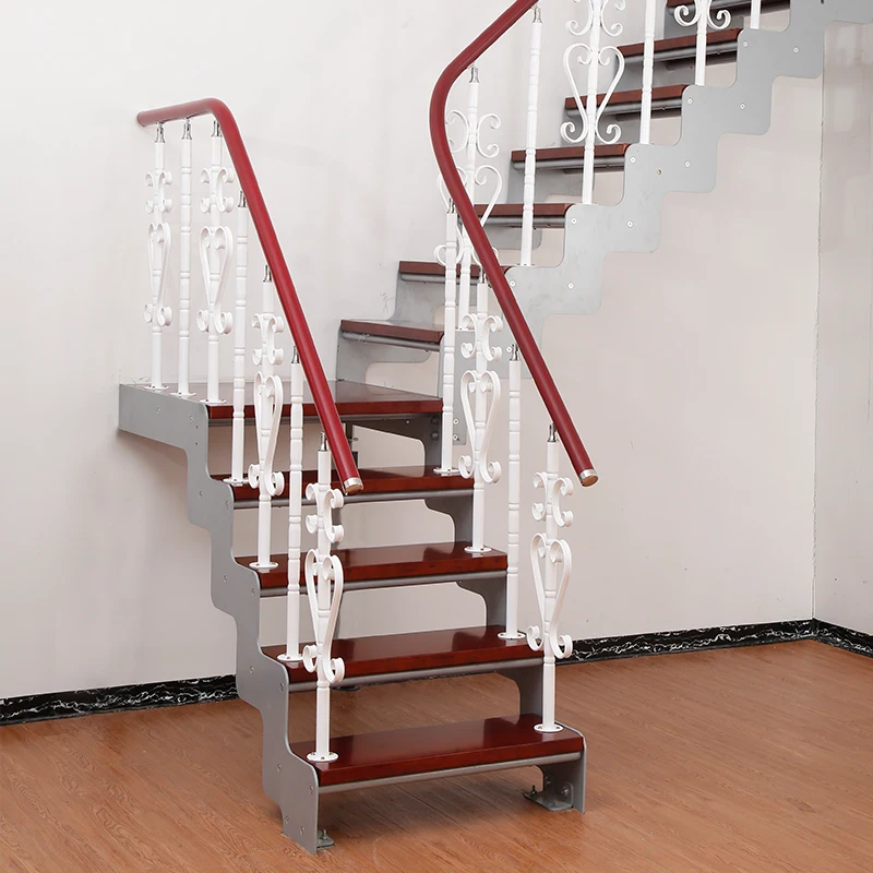 

Customized and customized double beam steel and wood stairs for self built houses, duplex buildings, villas, and overall in