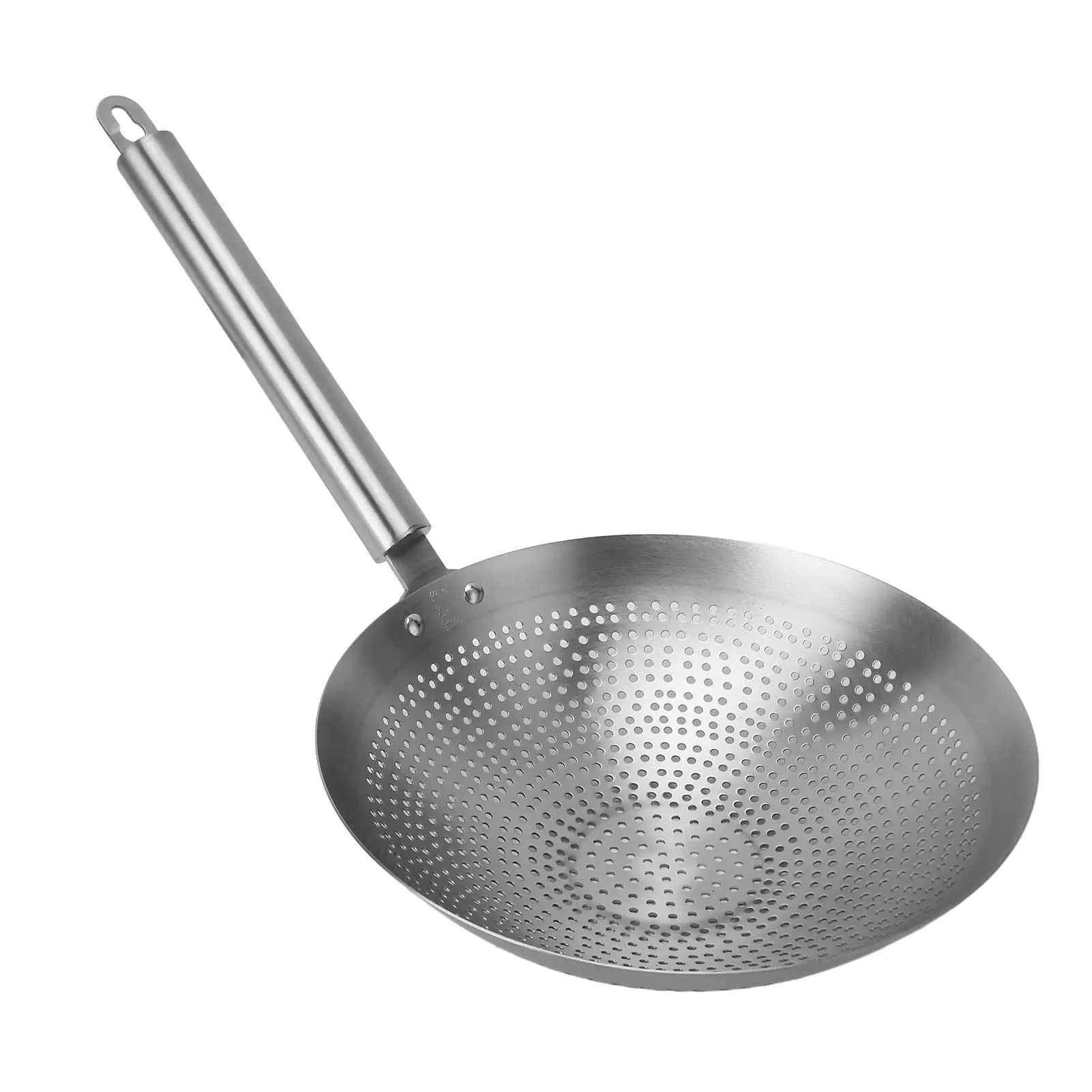 

Durable Colander Skimmer Spoon - 3mm Slotted Fine Filter with Comfortable Handle for Kitchen & for restaurant Use