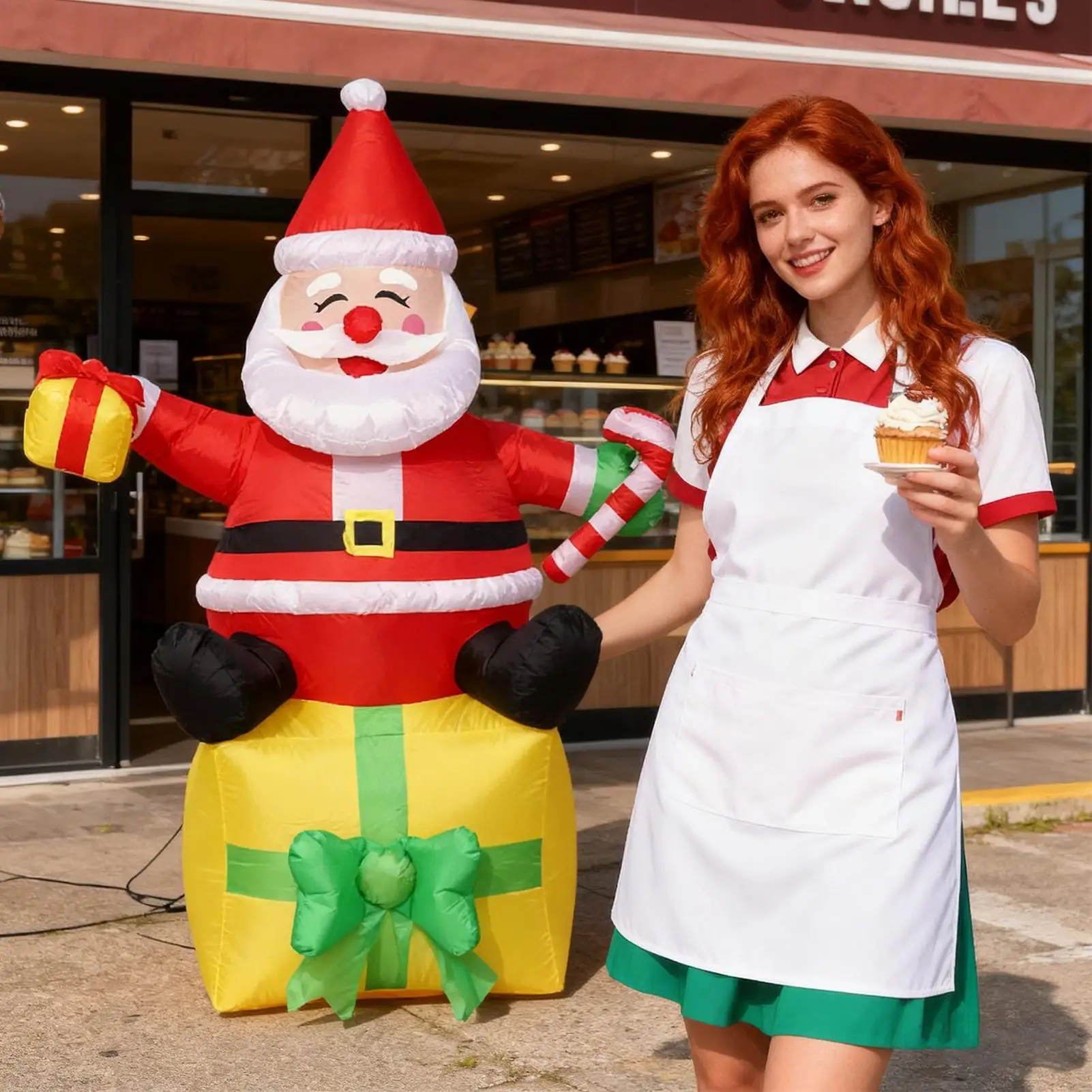 

Рождественские надувные игрушки 1,8 м, светодиодные праздничные украшения, рождественский надувной Санта-Клаус для семьи, друга, в помещении, на открытом воздухе