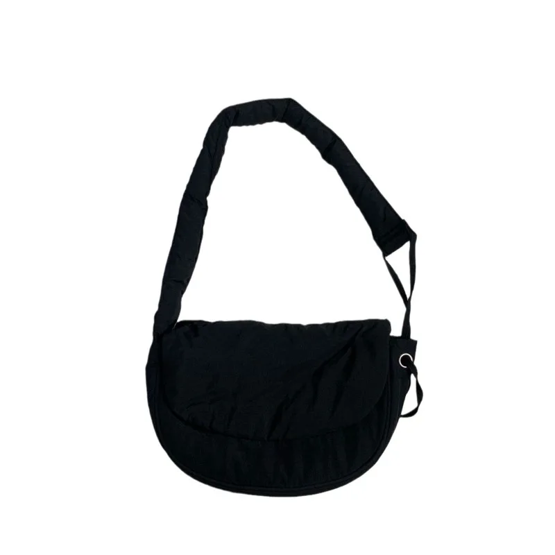 Tassen Nieuwe stijl schouder okseltas Crossbody Nylon tas Mobiele telefoon Veelzijdig Casual trekkoord Zachte katoenen knoedelhandtas