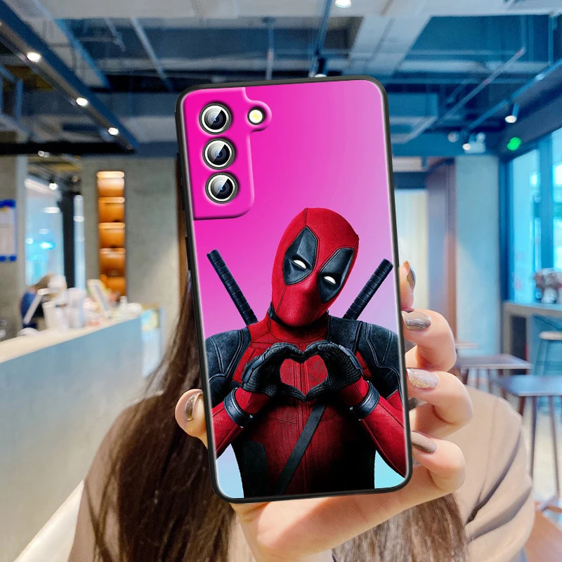 เคสโทรศัพท์ Marvel Avengers Deadpool สำหรับ Samsung S23 S22 S21 S20 FE S10 S8 S9เคสนิ่มสีดำอัลตร้าพลัสไลท์